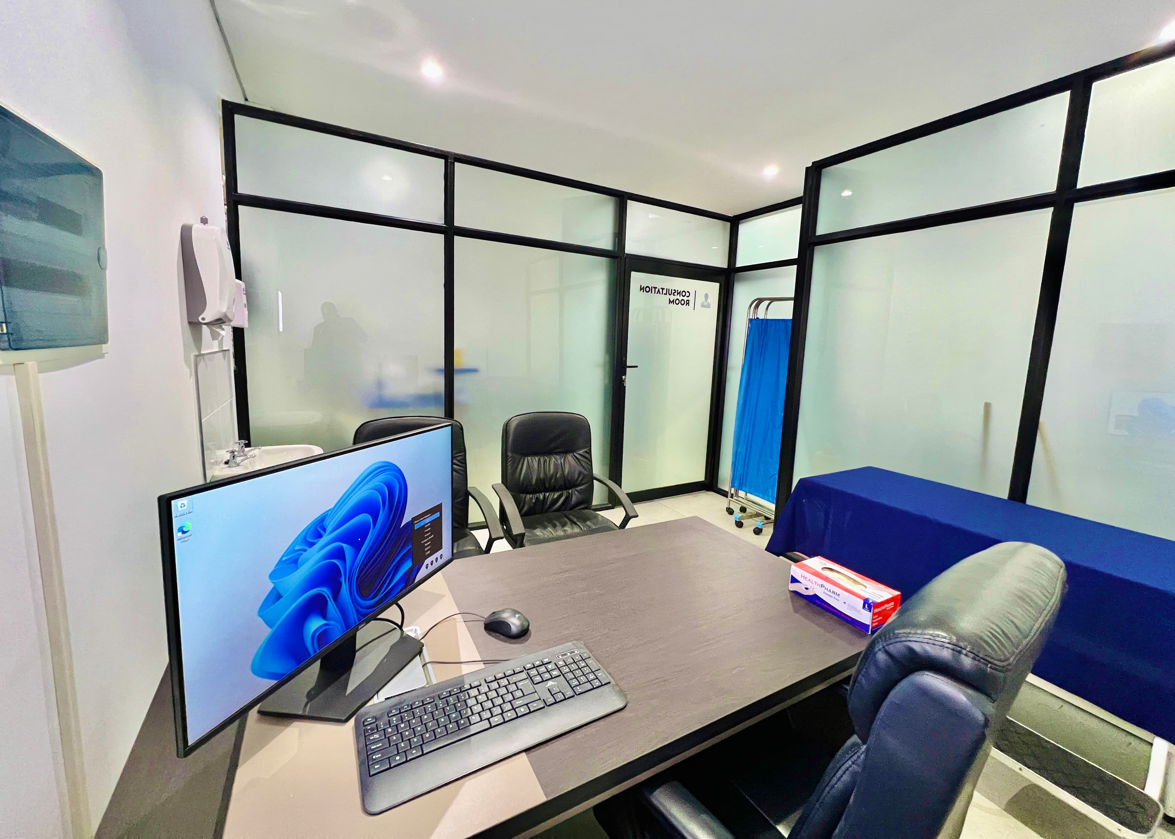 Comfortable seating area in the waiting room